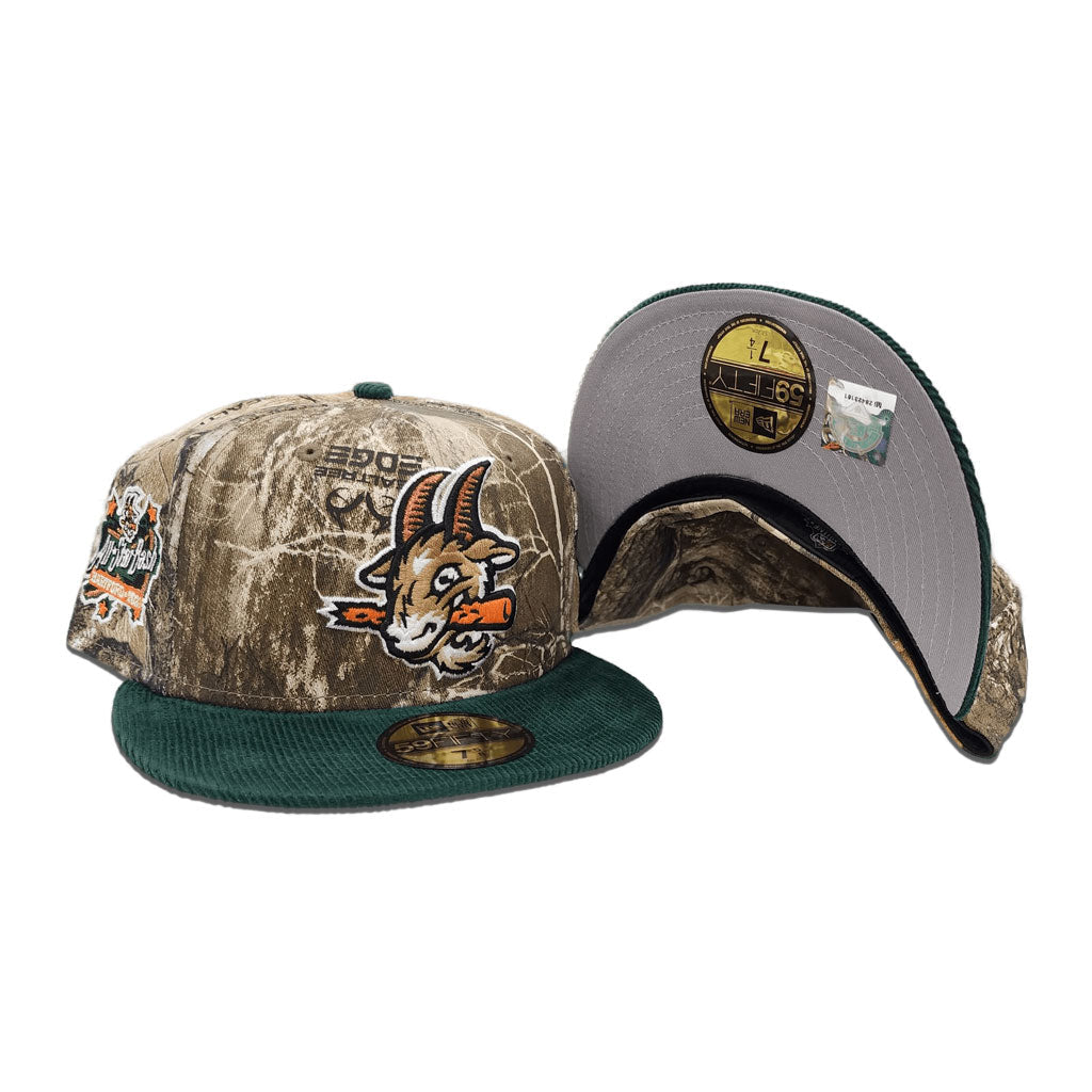 New Era Hartford Yard Goats 2021 All-Star Game Realtree/Dark Green Corduroy 59FIFTY Fitted Hat