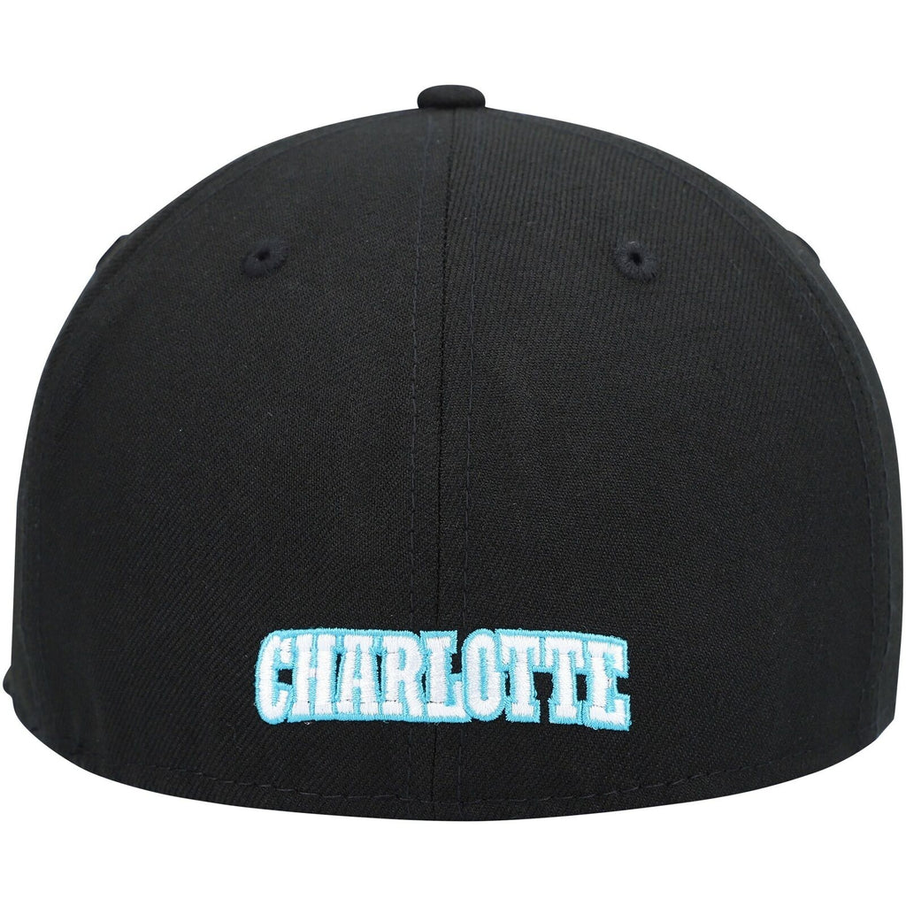 New Era Black Charlotte Hornets Hardwood Classics Collection 59FIFTY Fitted Hat