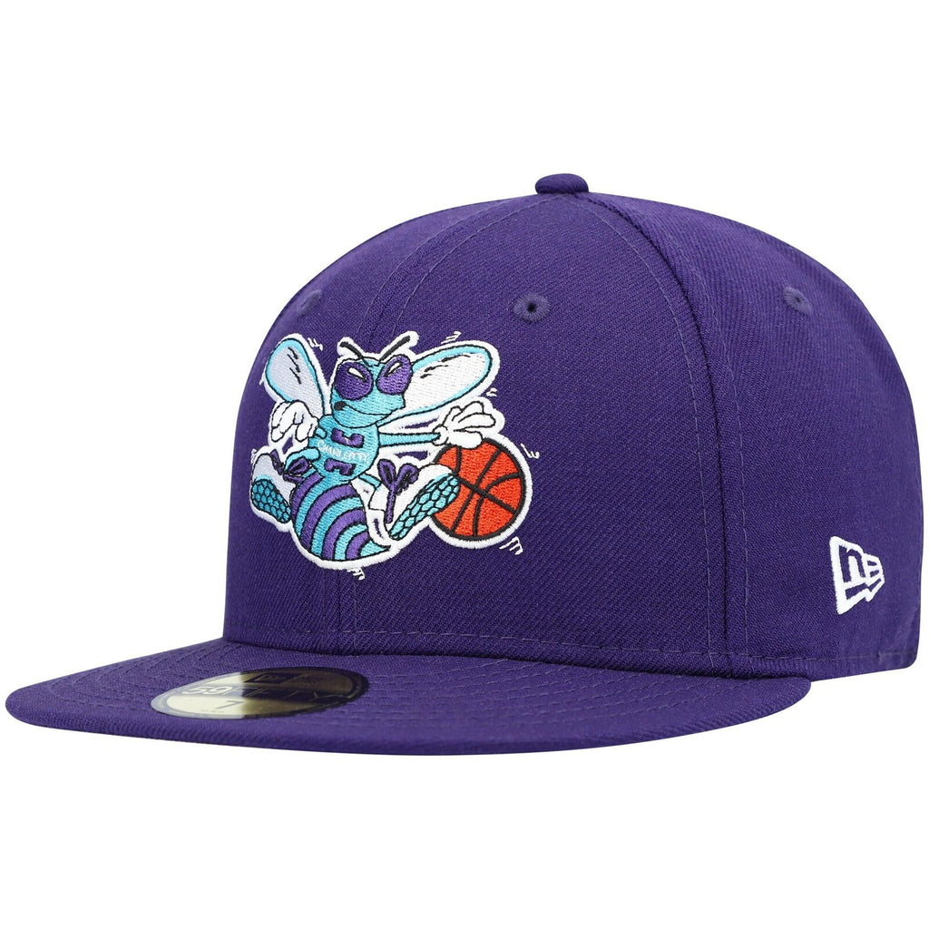 Charlotte Hornets CLASSIC-SCRIPT Purple Fitted Hat