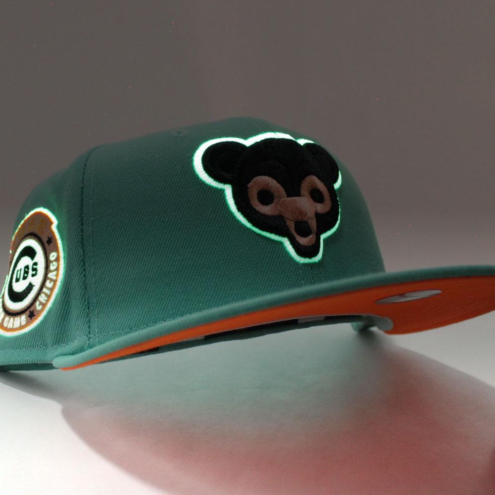 New Era Chicago Cubs Mint Blue/Orange 1962 All Star Game 59FIFTY Fitted Hat (Glow in the Dark)