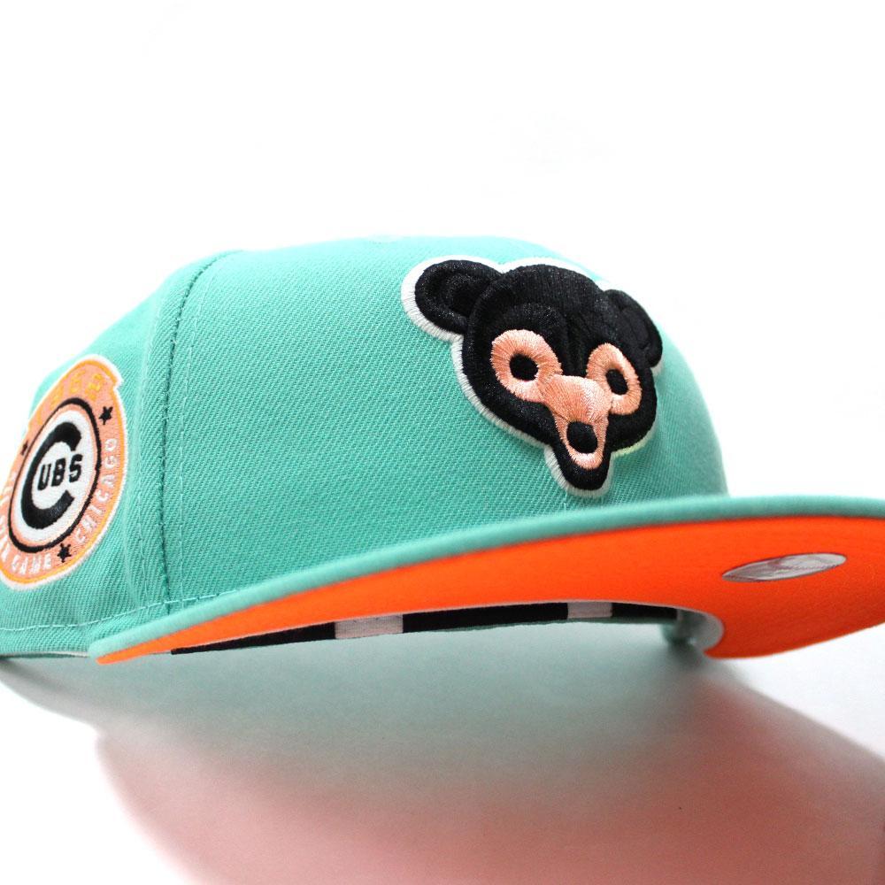 New Era Chicago Cubs Mint Blue/Orange 1962 All Star Game 59FIFTY Fitted Hat (Glow in the Dark)
