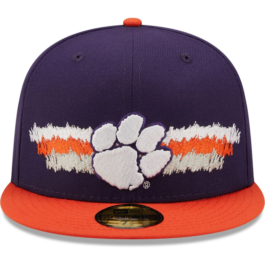 New Era Clemson Tigers Purple Scribble 59FIFTY Fitted Hat