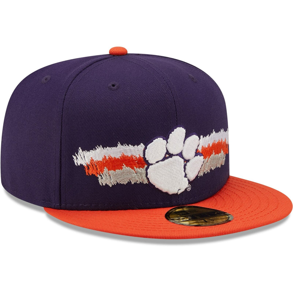 New Era Clemson Tigers Purple Scribble 59FIFTY Fitted Hat