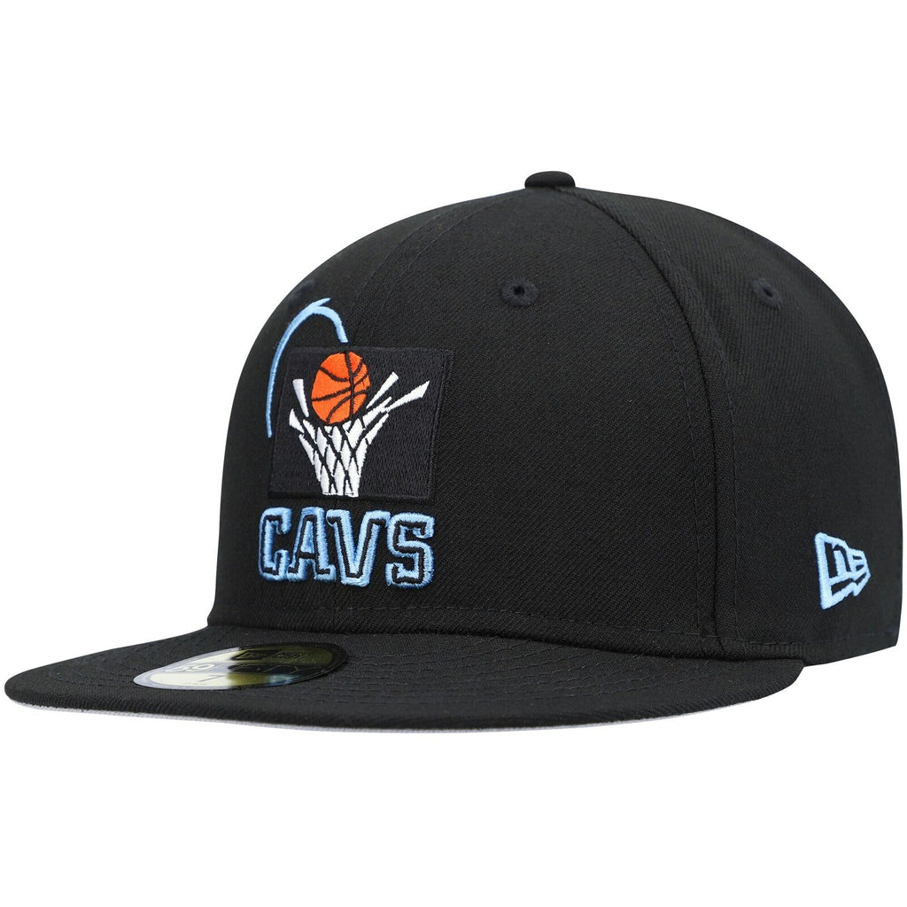 New Era Black Cleveland Cavaliers Hardwood Classics Collection 59FIFTY Fitted Hat