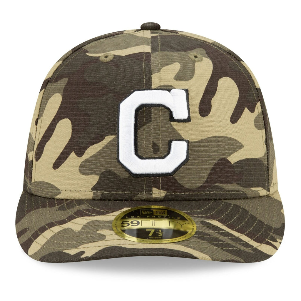 New Era Cleveland Indians 2021 Camo Armed Forces Day On-Field Low Profile 59FIFTY Fitted Hat