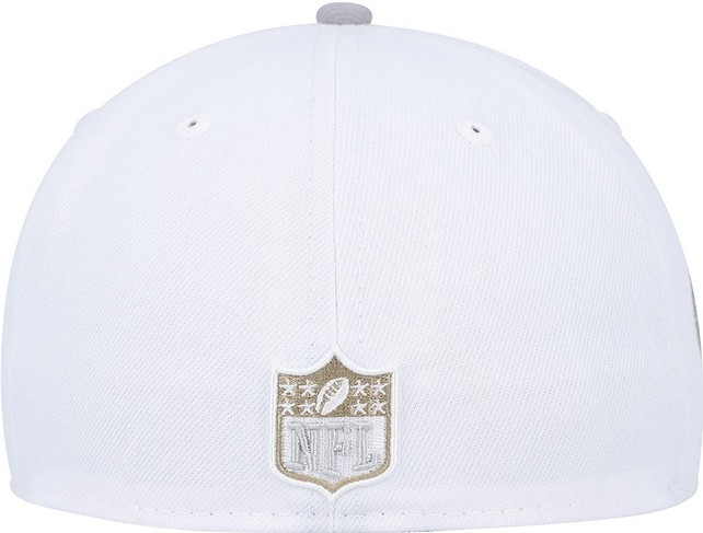 New Era White/Gray Cleveland Browns 75th Anniversary Gold Undervisor 59FIFTY Fitted Hat