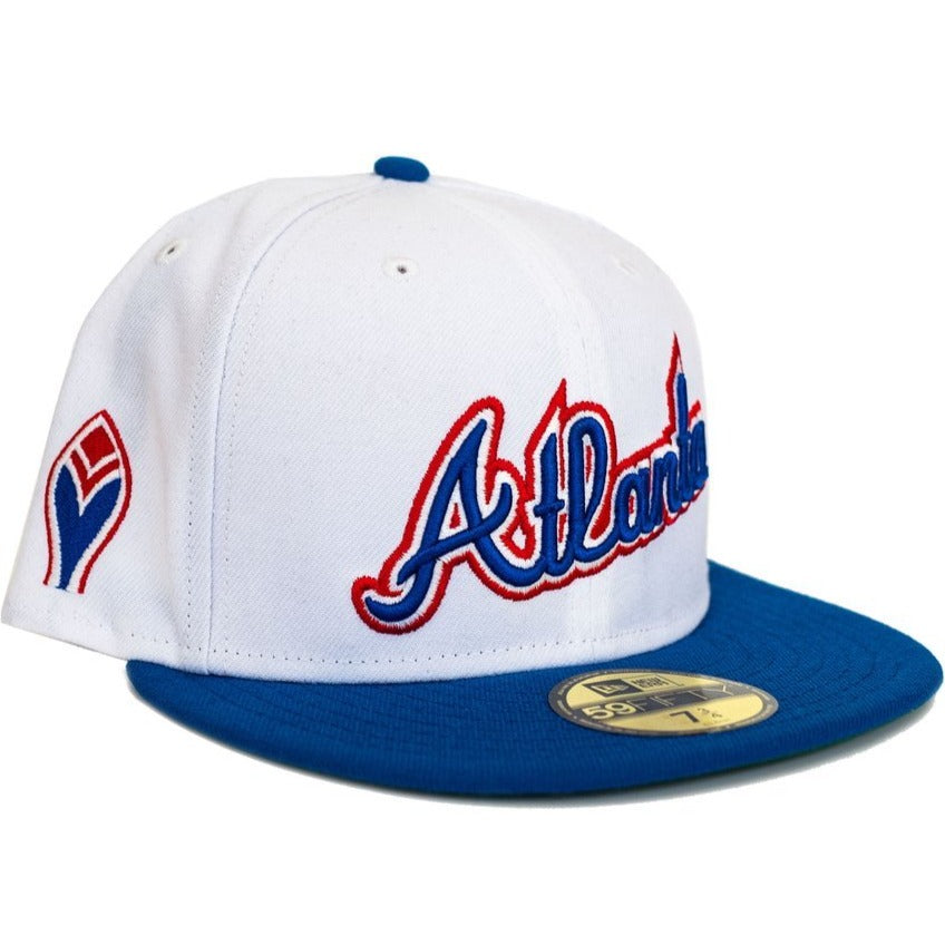 New Era Atlanta Braves Watermark White-Blue 59FIFTY Fitted Hat