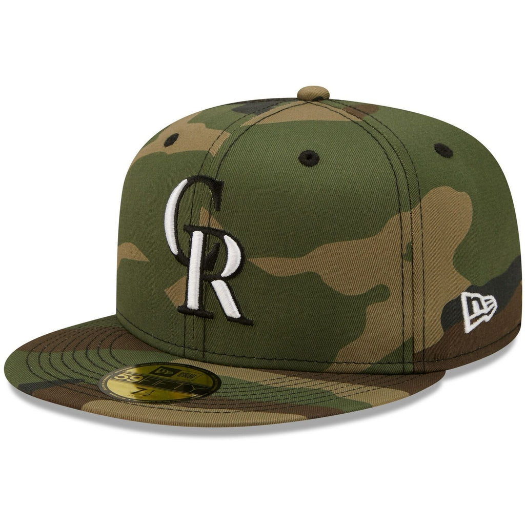 New Era Colorado Rockies Camo 20th Anniversary Flame Undervisor 59FIFTY Fitted Hat