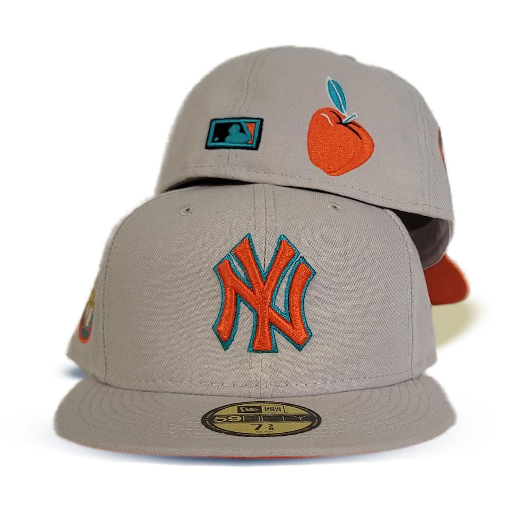 New Era New York Yankees Cream 27 World Series Champions Orange Undervisor 59FIFTY Fitted Hat