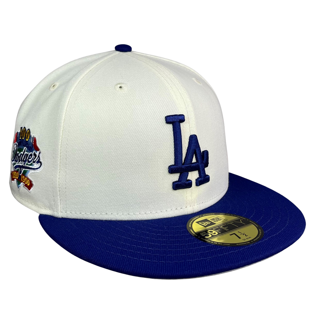 New Era Los Angeles Dodgers Chrome/Royal 100th Anniversary 59FIFTY Fitted Hat