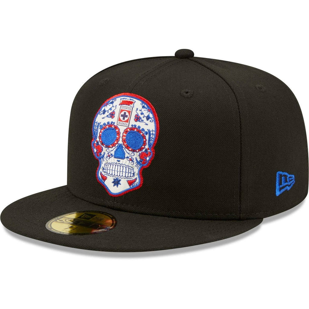 New Era Black Cruz Azul 59FIFTY Sugar Skull Fitted Hat