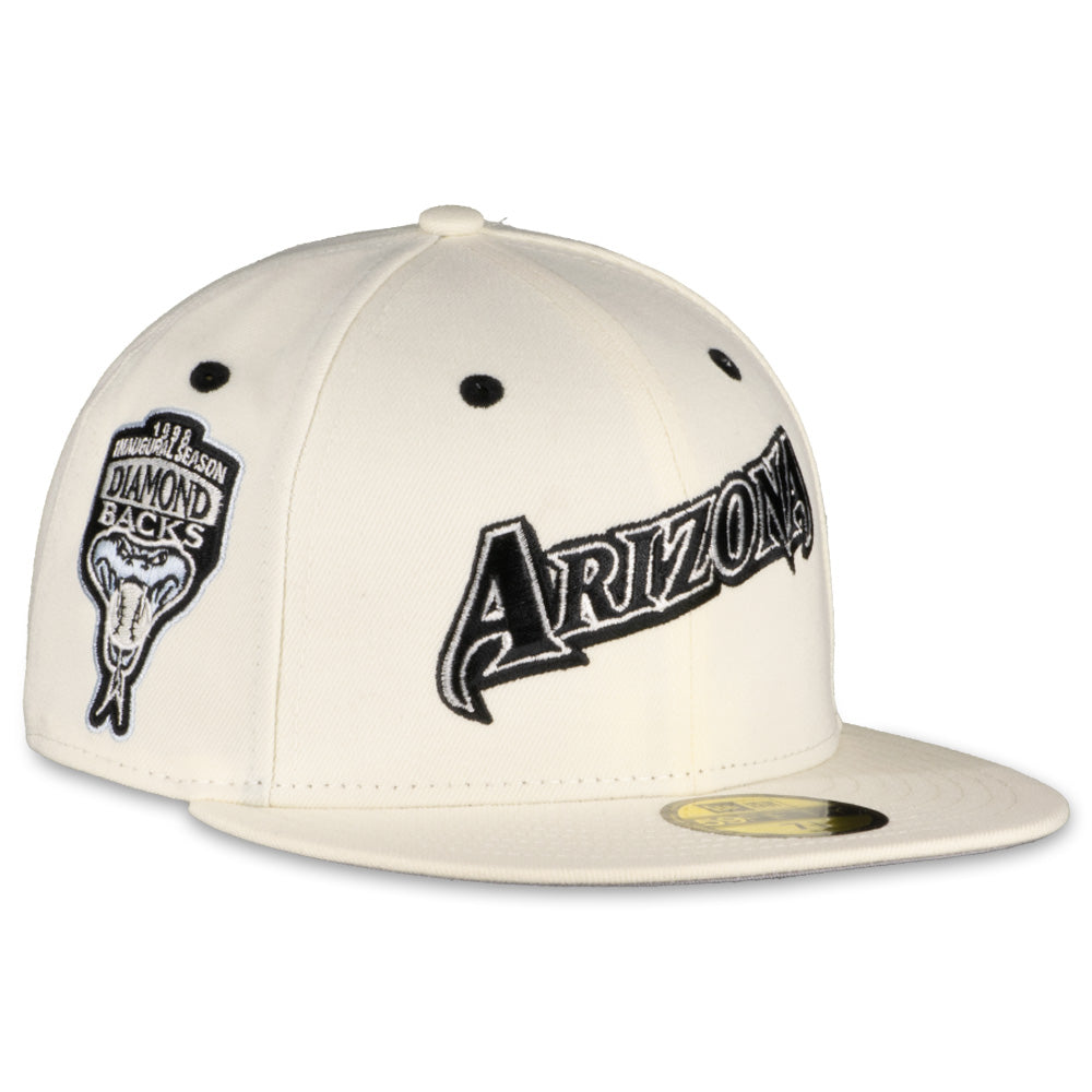 New Era Arizona Diamondbacks White Ivory Box Score 2023 59FIFTY Fitted Hat