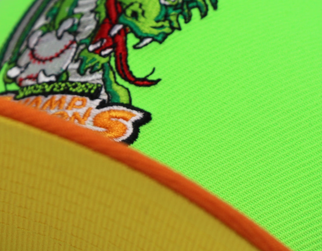 New Era Shreveport Swamp Dragons Neon Green/Orange 59FIFTY Fitted Hat
