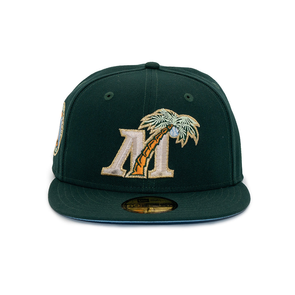 New Era x Fresh Rags Fort Myers Miracle Dark Green/Sky Blue 59FIFTY Fitted Hat