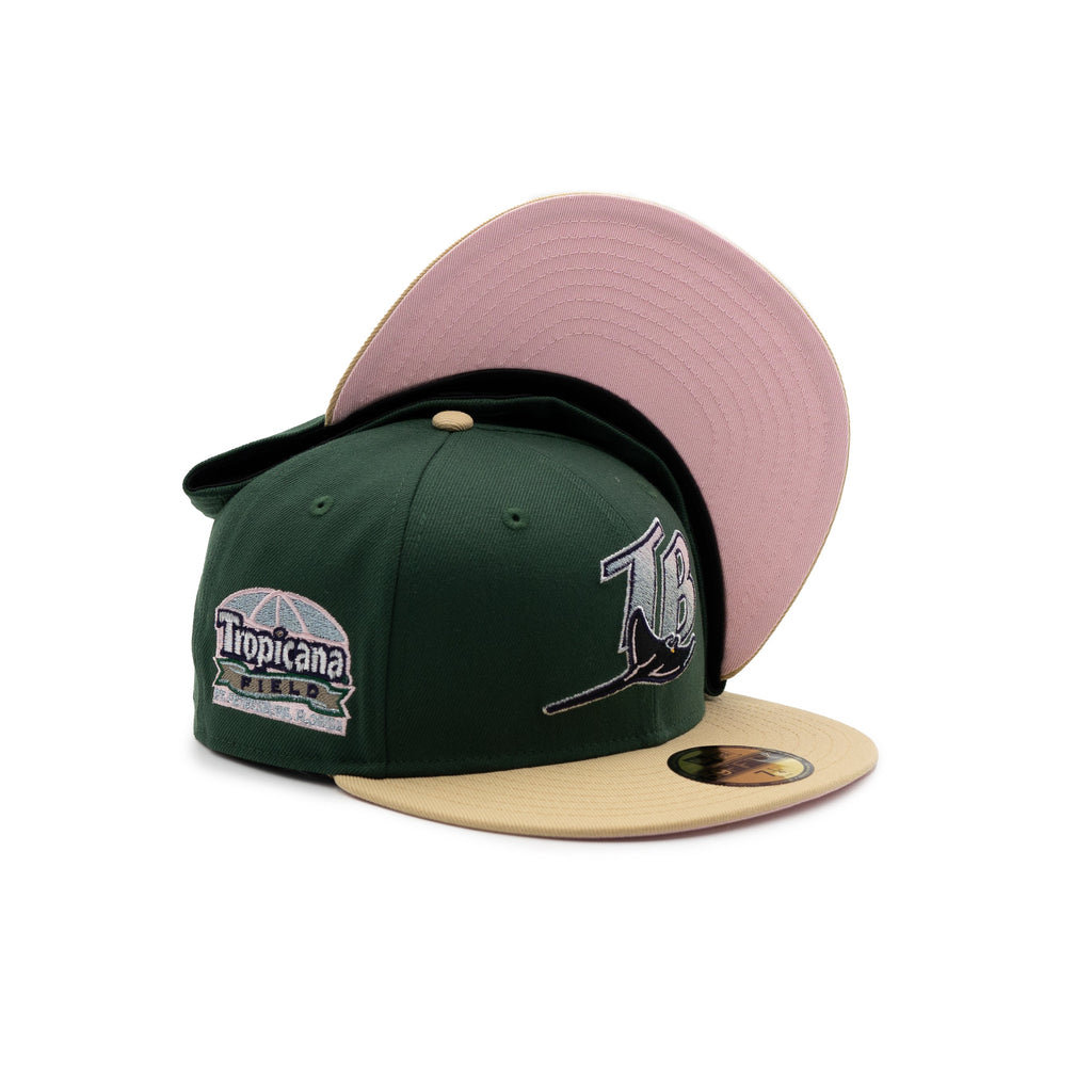 New Era x Fresh Rags Tampa Bay Rays Tropicana Field Mountain Green/Vegas Gold 59FIFTY Fitted Hat