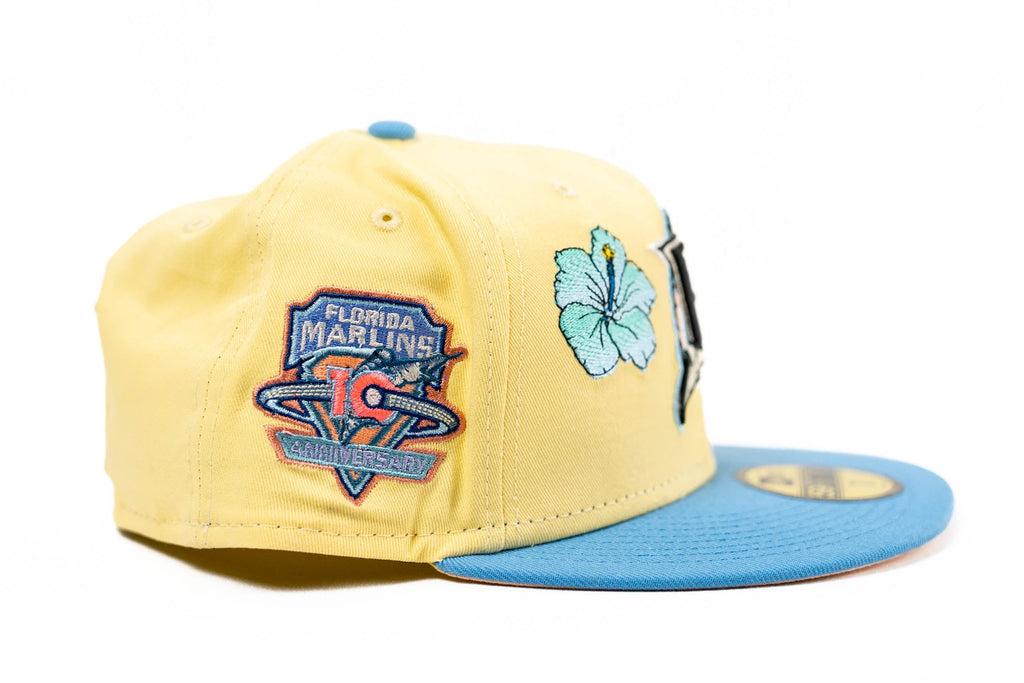 New Era Florida Marlins Soft yellow/Peach 19th Anniversary 59FIFTY Fitted Hat