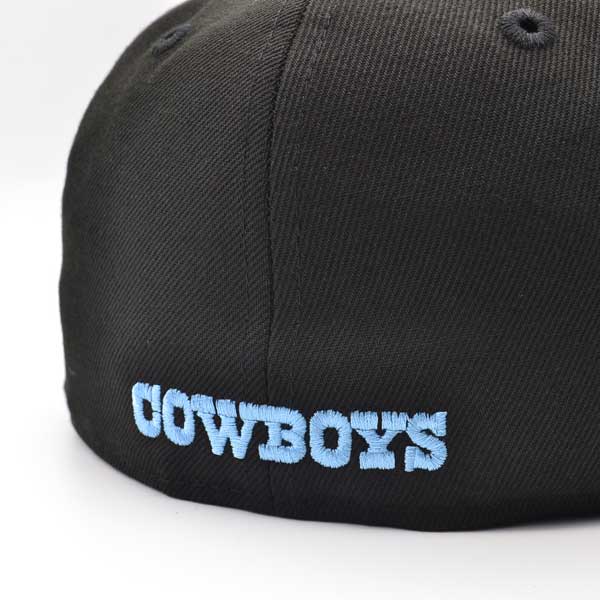 New Era Dallas Cowboys Black Side State Exclusive Sky Bottom 59FIFTY Fitted Hat