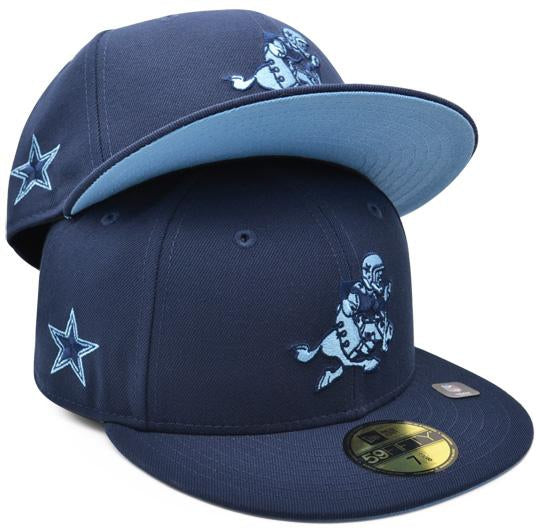 New Era Dallas Cowboys Navy Retro Joe Exclusive Sky Bottom 59FIFTY Fitted Hat
