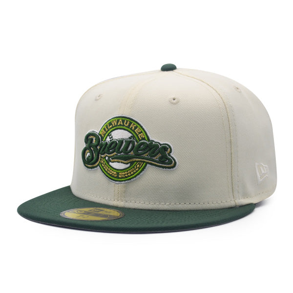 New Era Milwaukee Brewers White/Pine/Gold 2002 All-Star Game 59FIFTY Fitted Hat