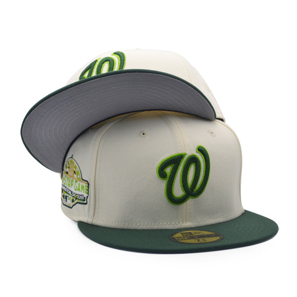 New Era Washington Nationals White/Pine/Gold 2018 All-Star Game 59FIFTY Fitted Hat