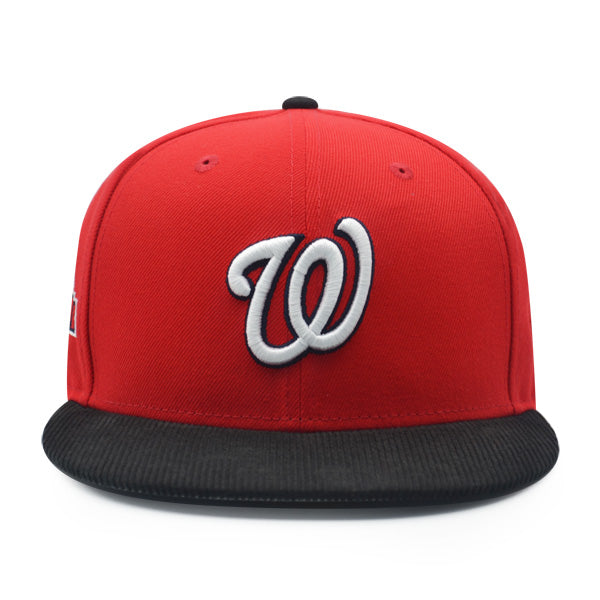 New Era Washington Nationals Red/Black Corduroy 10th Anniversary 59FIFTY Fitted Hat