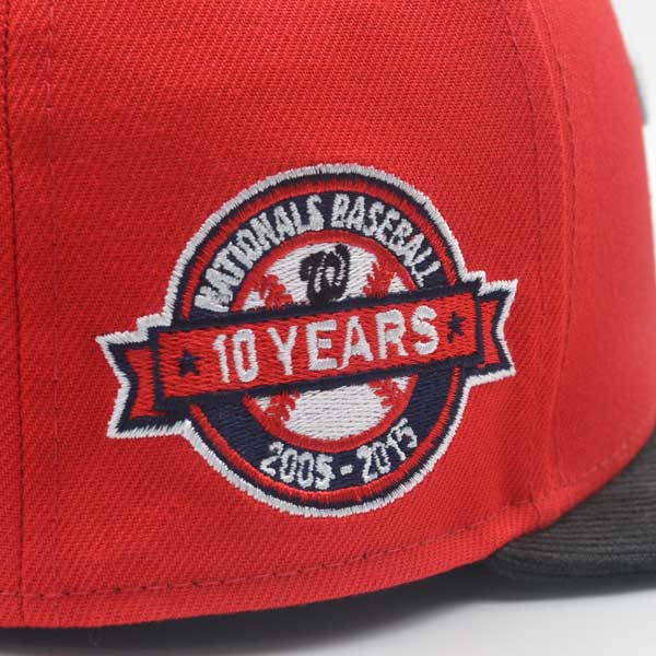 New Era Washington Nationals Red/Black Corduroy 10th Anniversary 59FIFTY Fitted Hat