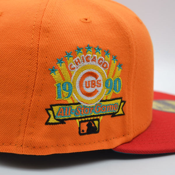 New Era Chicago Cubs 1990 All-Star Game Orange/Red/Teal UV 59FIFTY Fitted Hat