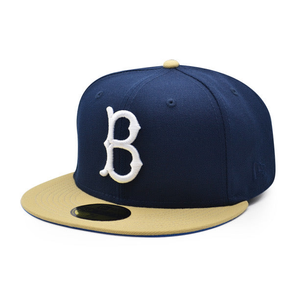New Era Brooklyn Dodgers Ebbets Field Navy/Vegas Gold 59FIFTY Fitted Hat