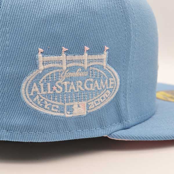 New Era New York Yankees Sky Blue 2008 All-Star Game Pink Undervisor 59FIFTY Fitted Hat