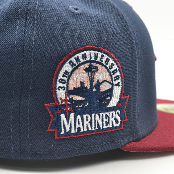 New Era Seattle Mariners Navy/Burgundy 30th Anniversary 59FIFTY Fitted Hat