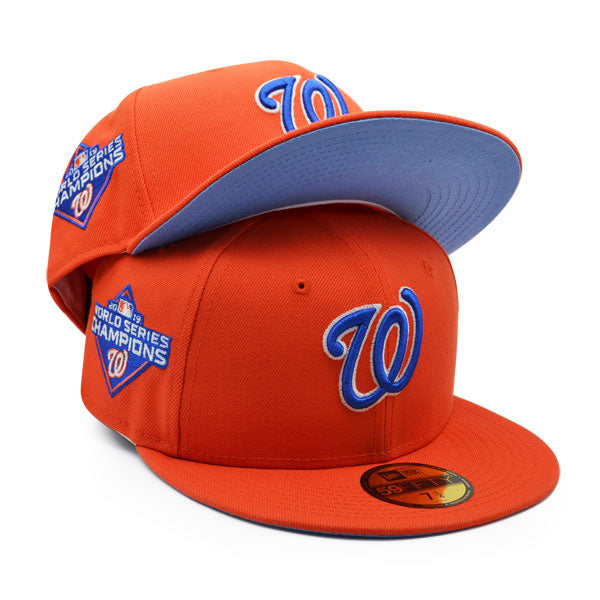 New Era Washington Nationals 2019 World Series Orange/Royal/Sky Bottom 59FIFTY Fitted Hat