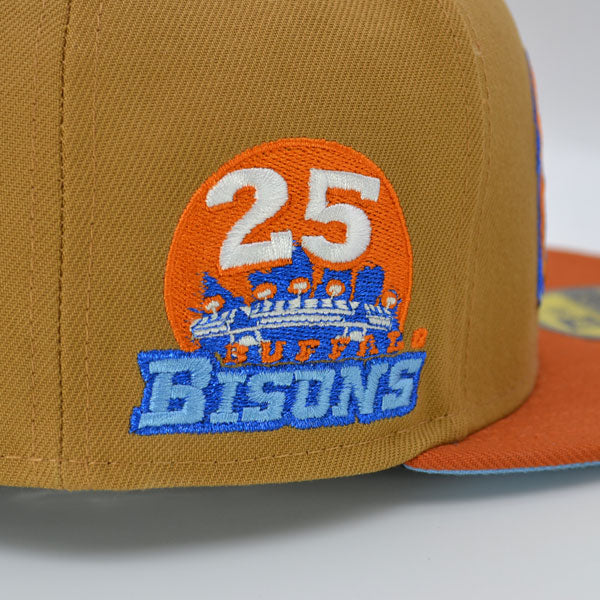 New Era Buffalo Bisons 25th Anniversary Wheat/Rust Orange 59FIFTY Fitted Hat