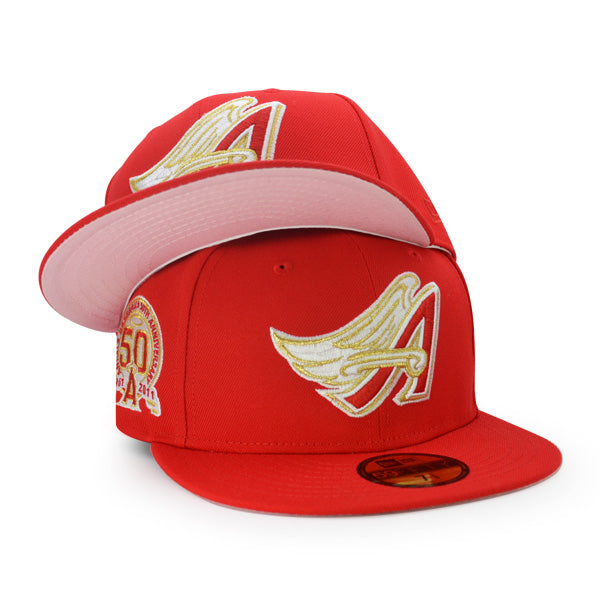 New Era Anaheim Angels 50th Anniversary Red/Gold 59FIFTY Fitted Hat