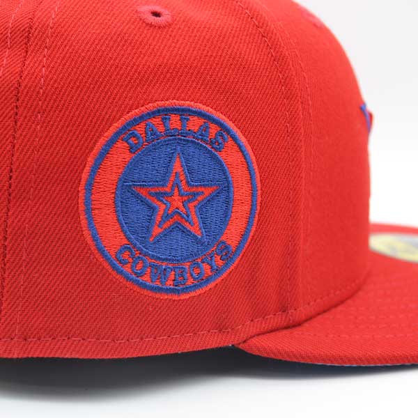 New Era Dallas Cowboys Red/Royal Blue Wild Side Sky Bottom Undervisor 59FIFTY Fitted Hat