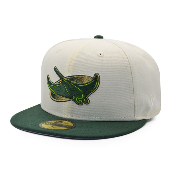 New Era Tampa Bay Devil Rays White/Pine/Gold 10 Season 59FIFTY Fitted Hat