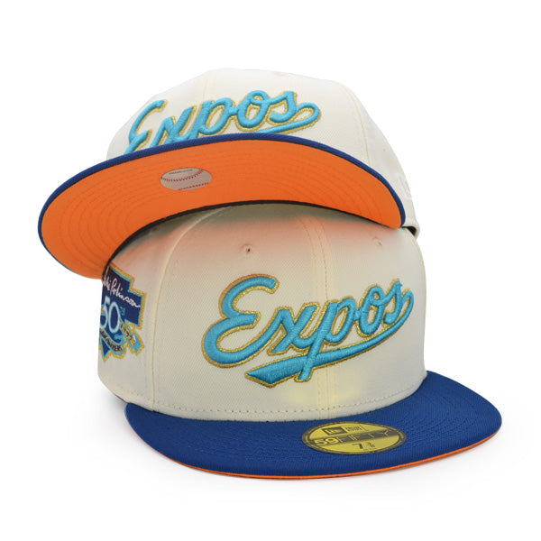 New Era Montreal Expos Jackie Robinson 50th Anniversary Chrome/Blue 59FIFTY Fitted Hat