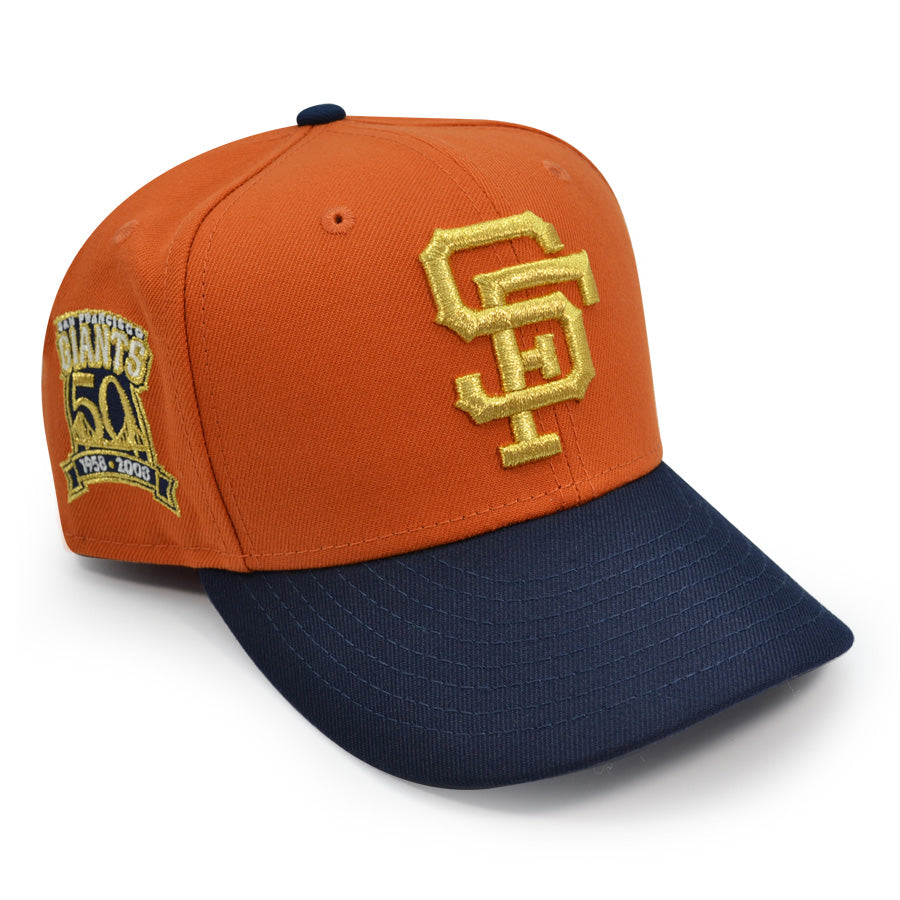 New Era San Francisco Giants Flight Orange/Navy 50th Anniversary 59FIFTY Fitted Hat