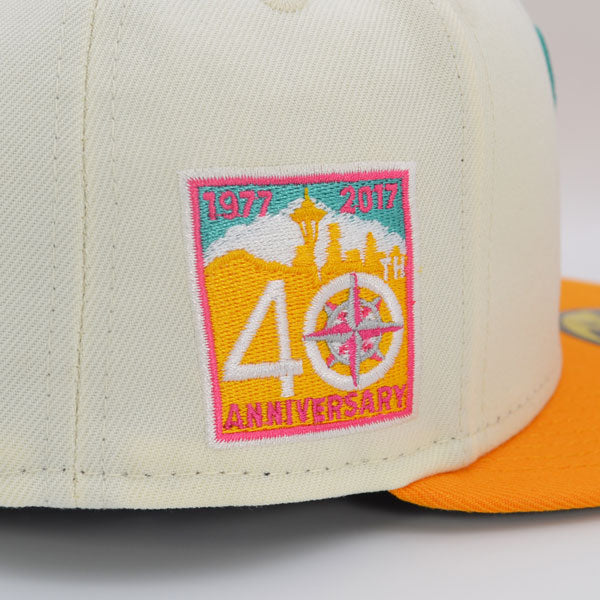 New Era Seattle Mariners 40th Anniversary Chrome/Orange 59FIFTY Fitted Hat