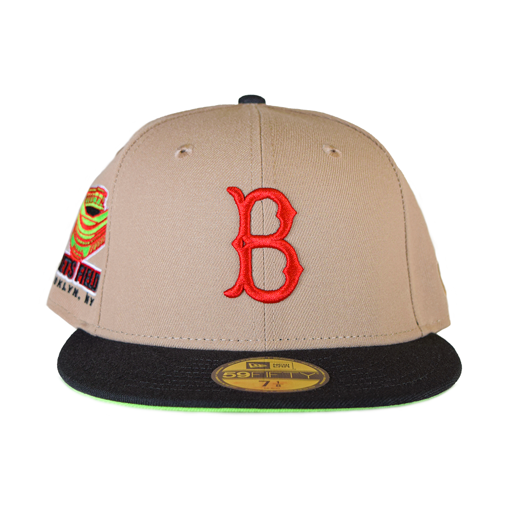 New Era Brooklyn Dodgers 'Antonio' Ebbets Field Tan/Black Neon UV 59FIFTY Fitted Hat