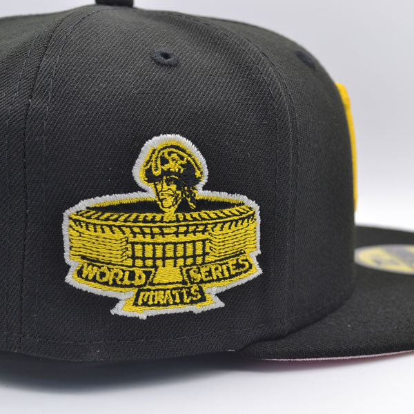New Era Pittsburgh Pirates Black/Yellow 1971 World Series Pink Bottom 59FIFTY Fitted Hat