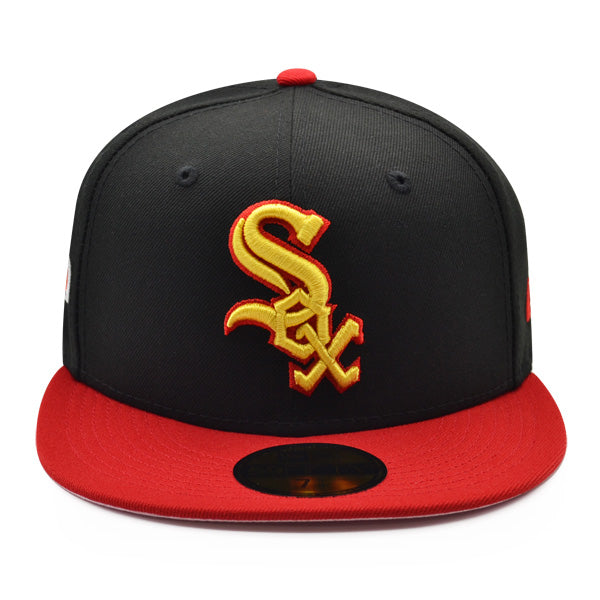 New Era Chicago White Sox Black/Yellow/Red 2003 All-Star Game Yellow Bottom 59FIFTY Fitted Hat