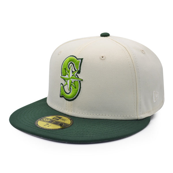 New Era Seattle Mariners White/Pine/Gold 25th Anniversary 59FIFTY Fitted Hat
