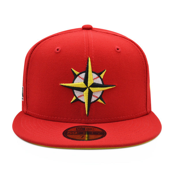 New Era Seattle Mariners Red/Yellow 30th Anniversary Yellow Bottom 59FIFTY Fitted Hat