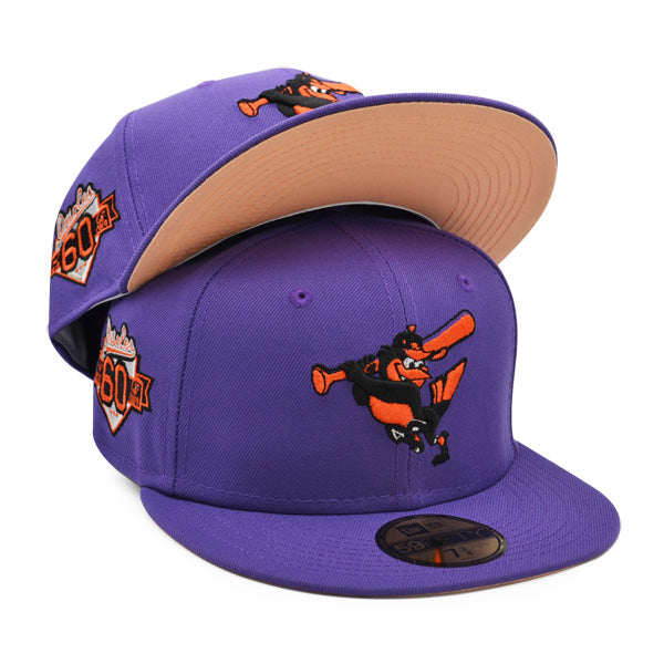 New Era Baltimore Orioles Purple/Peach 60th Anniversary 59FIFTY Fitted Hat