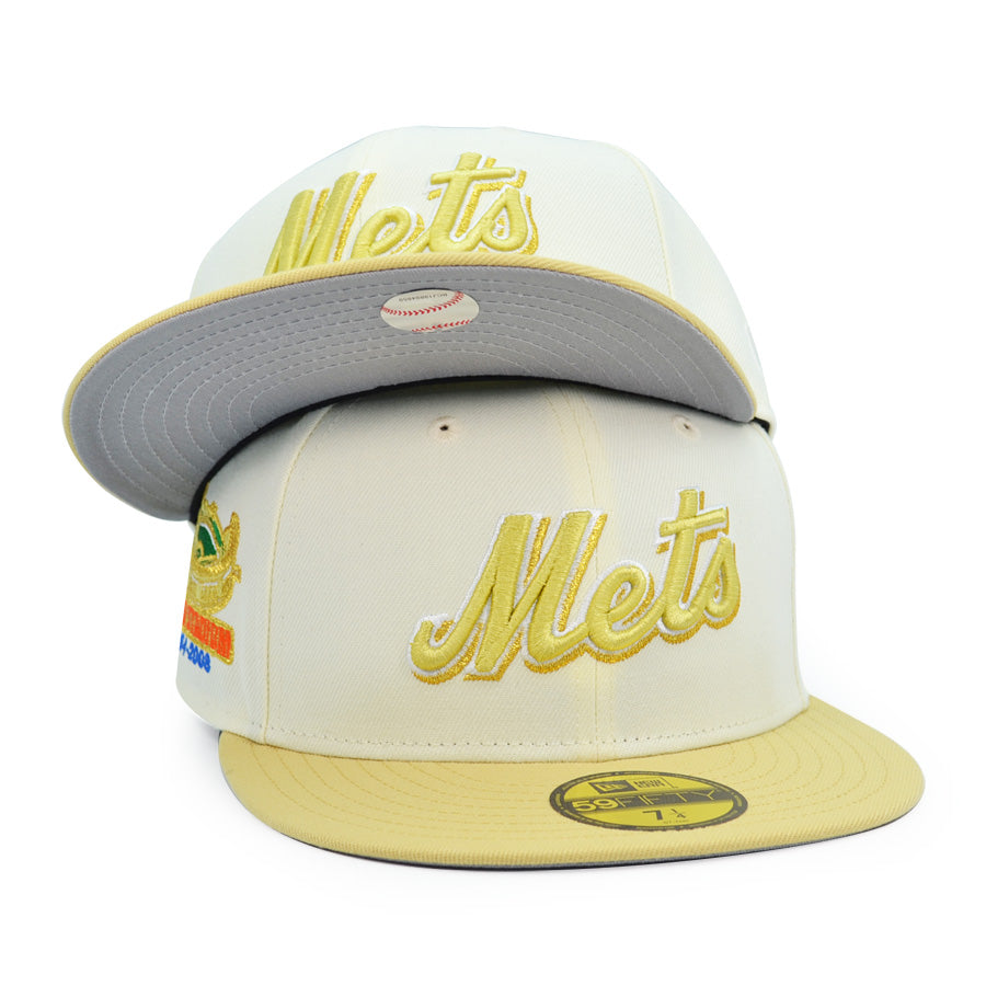 New Era New York Mets Shea Stadium Chrome/Vegas Gold 59FIFTY Fitted Hat