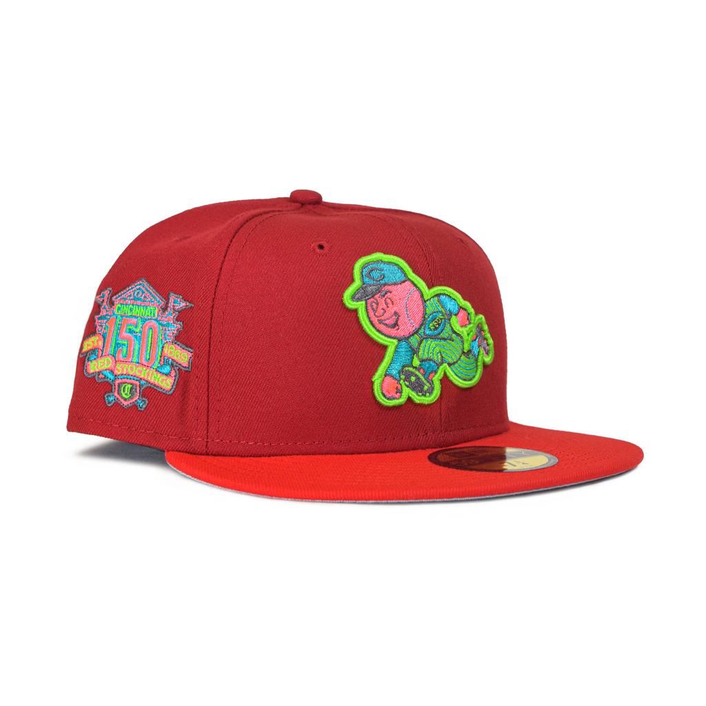 New Era Cincinnati Reds "Portal Pack" Red/Lime 59FIFTY Fitted Hat