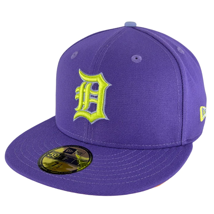 New Era Detroit Tigers Purple/Neon Green Tiger Stadium "Daphne" Inspired 59FIFTY Fitted Hat