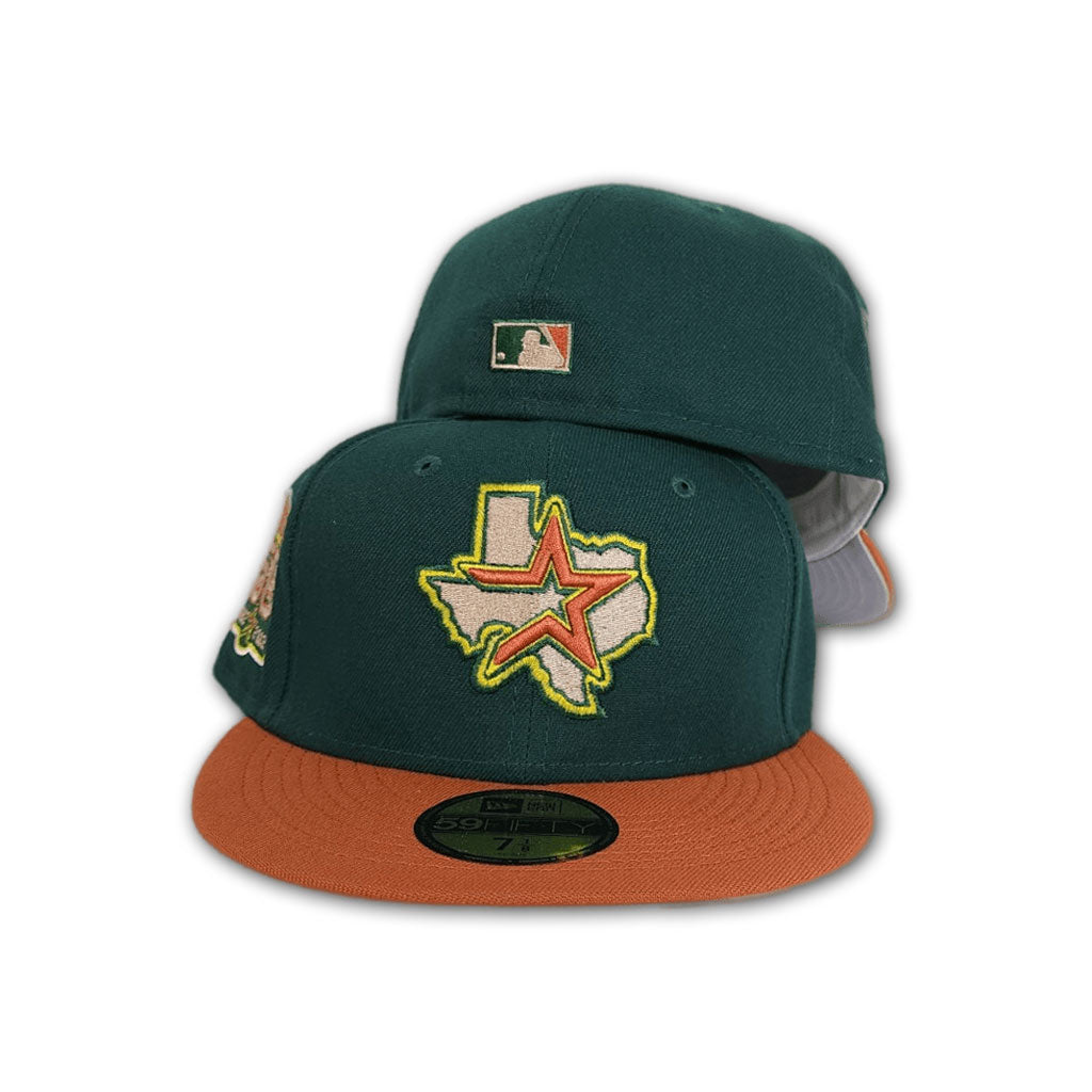 New Era Houston Astros Dark Green/Rust 50th Anniversary 59FIFTY Fitted Hat