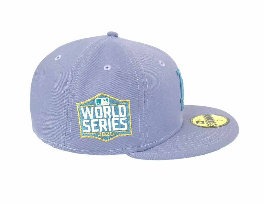 New Era Los Angeles Dodgers Lavender World Series Icy Undervisor 59FIFTY Fitted Hat