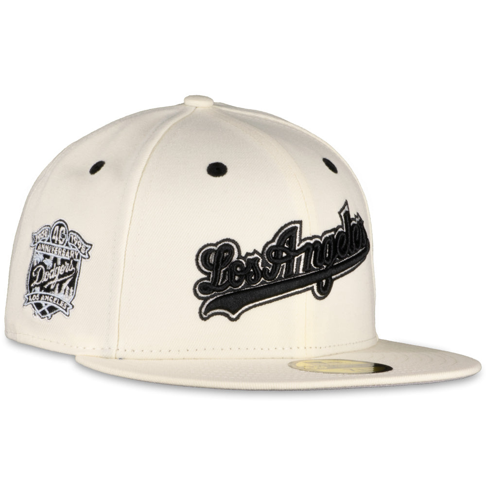 New Era Los Angeles Dodgers White Ivory Box Score 2023 59FIFTY Fitted Hat
